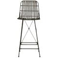 Safavieh 43.3 x 18.1 x 20.9 in. Minerva Wicker Bar Stool, Chocolate WIK6508A-SET2